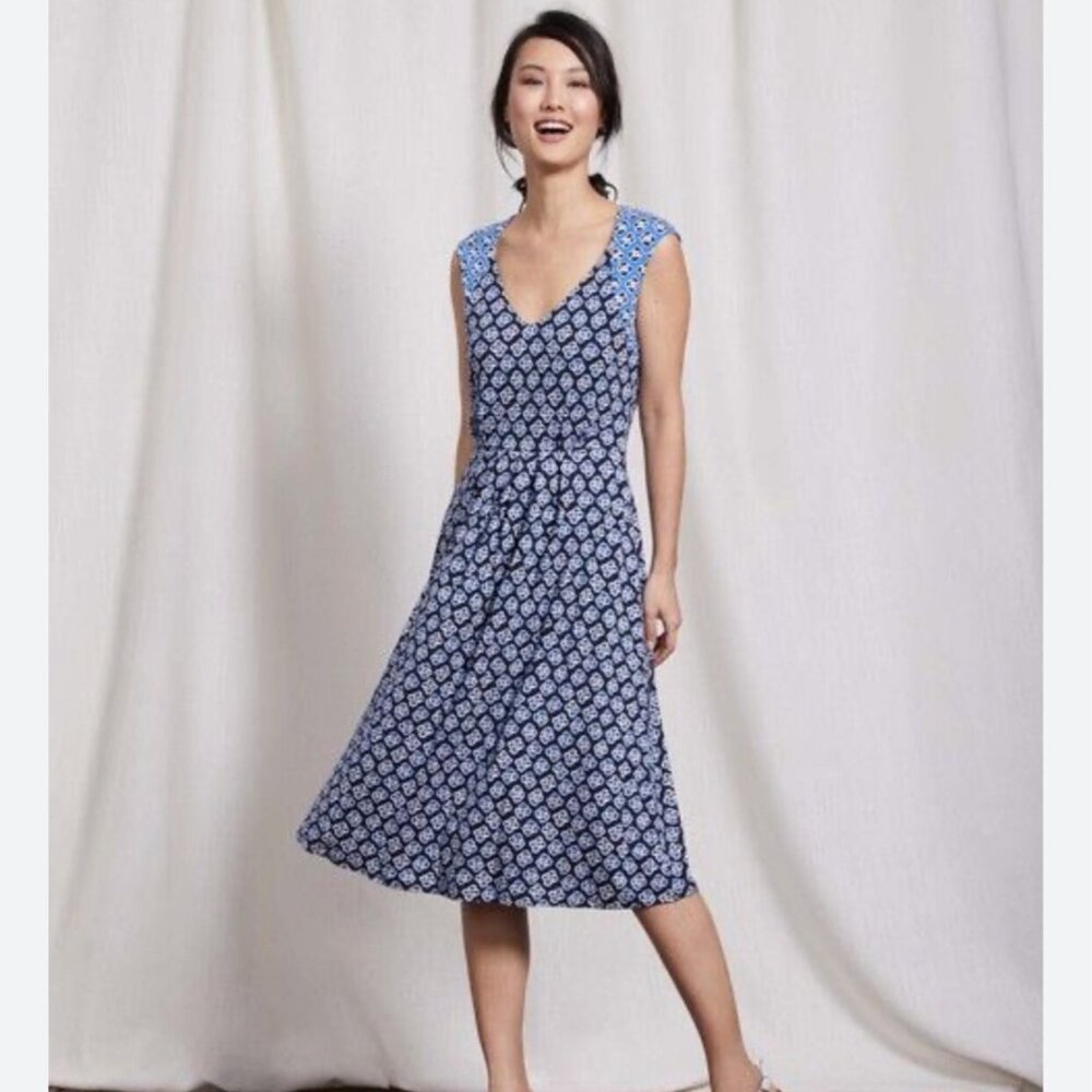 BODEN Gwendolyn Jersey Dress purple floral Size 10